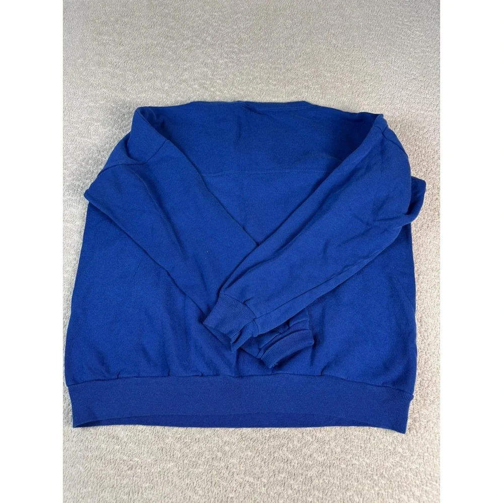 Vintage Velva Sheen Idaho Sweater Mens XL Blue Pullover Crewneck Embroidered 90s